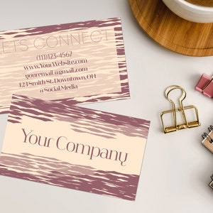 Business Card Design | Print Ready Files Professionally Sized | Customize With Canva & Adobe | Build Your Business | Painted Texture Pattern