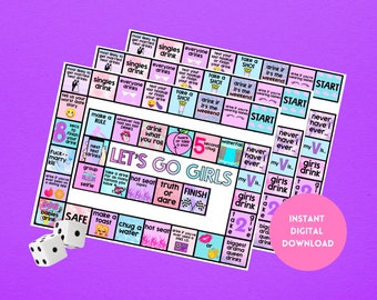 Bachelorette Party Drinking Board Game (Digital Download)