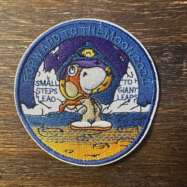 NASA Snoopy Artemis Moon Mission Space Patch 3" (Velcro backed)