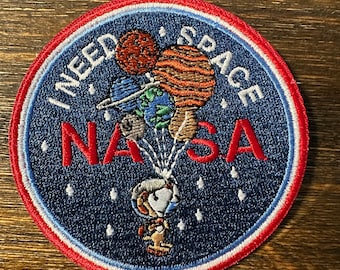 Parche espacial Snoopy de la NASA de 3" (planchado)