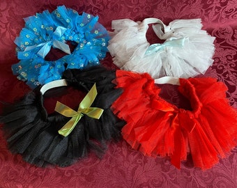 Tulle Tutu with  Satin Bow Costume S/M Adjustable Elastic