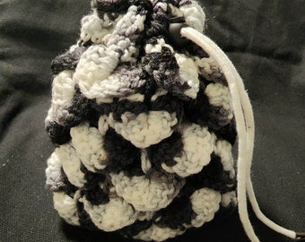 Large Crochet Dragonscale Dice Bag, Tarot Bag, D&D