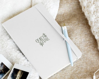 Quiet Time Journal in Sage | Devotional Journal, White Journal, Notebook, Minimalist Journal, Bible Study Journal, Cute Journal