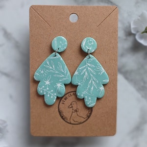 Floral Leaf Statement Earrings