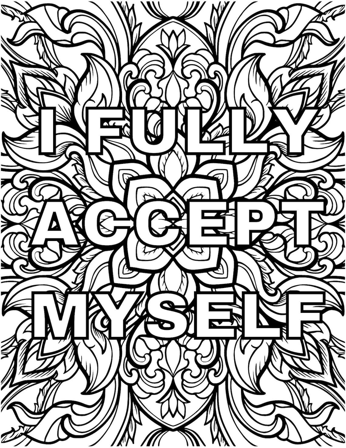 Adult Positive Affirmations Coloring - Il 1140xN.5021298873 O74m 