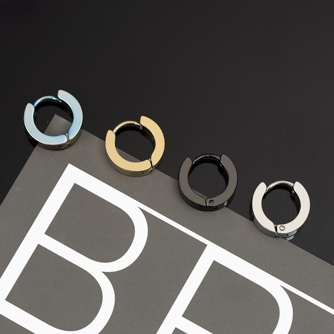 Titanium Stud Earring Hoop Earring Antiallergic Jewelry Etsy