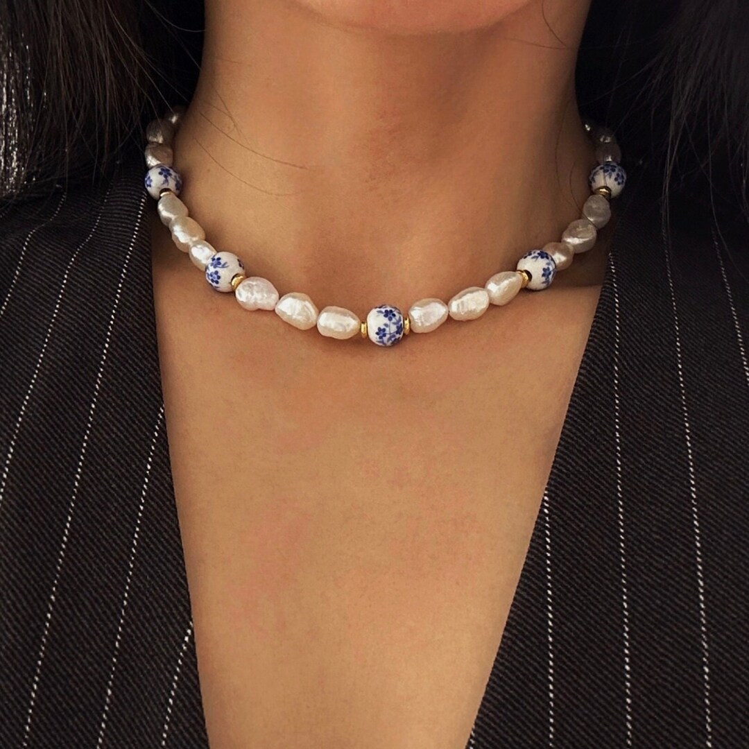 Floral Pearl Choker