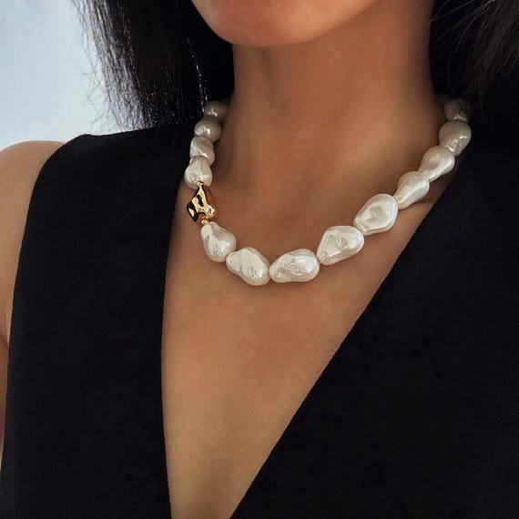 Pearl Baroque Choker Buy Qiyara Lines Baroque Choker Unique Pearl Set