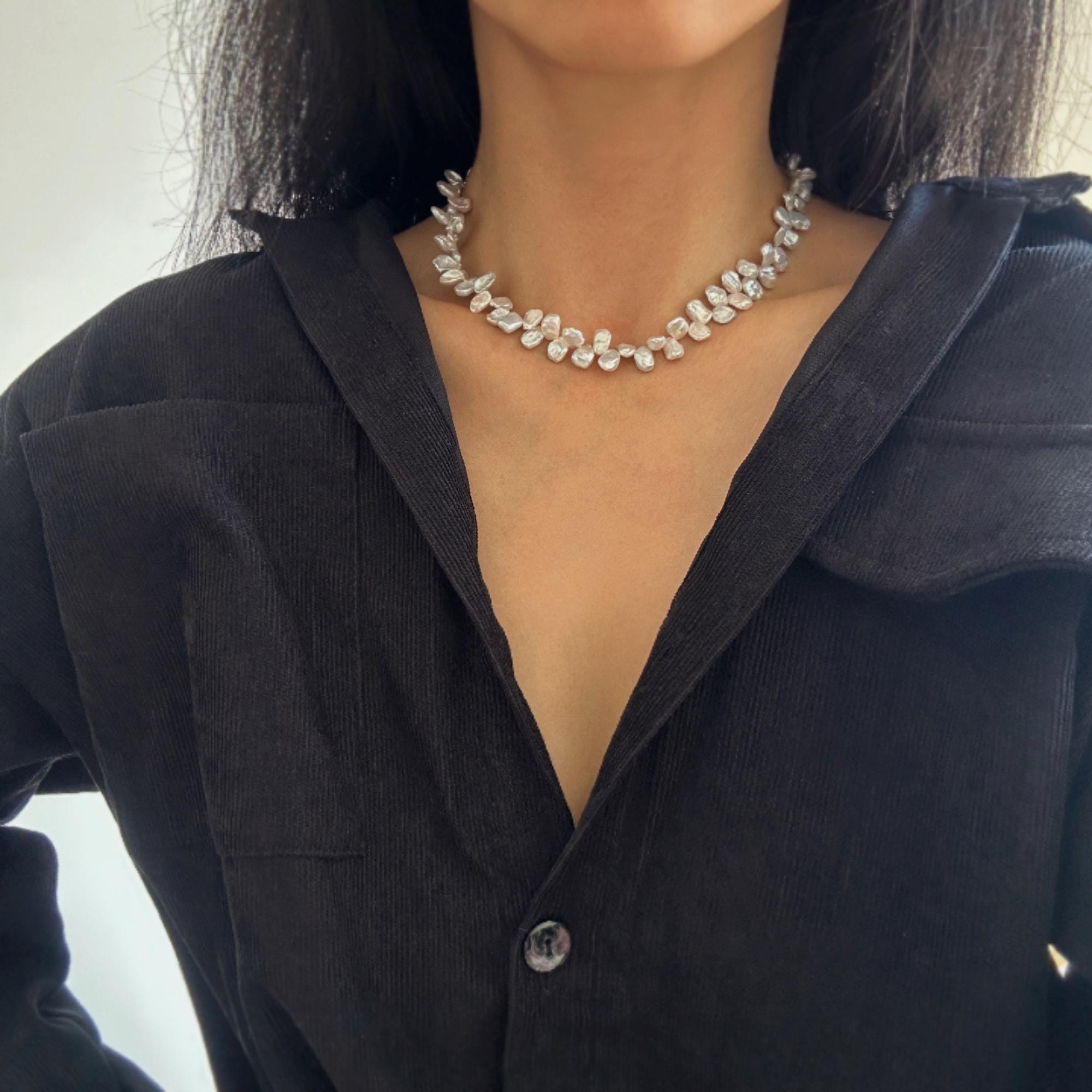 Keshi pearl necklace - Etsy 日本
