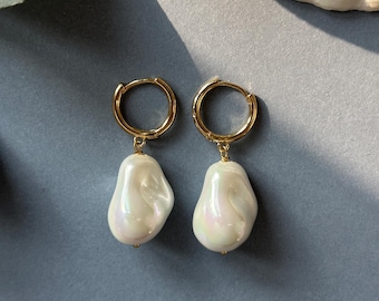 Simple Pearl Earrings • Vintage Chic Pearl Dangle Earrings • Statement Jewelry