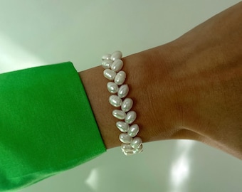 Retro Double Strand Pearl Bracelet • AAAAA Grade Freshwater Pearls • Gifts for Her