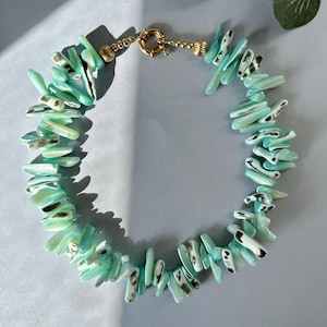 Multi Way Chunky Seashell Necklace • Natural White Shell Necklace ...