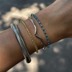 Minimal Gelb Citrin Armband, Natürlich Gelb Edelstein Zierliche Armband, Gelb Kristall Armband, Chakra Geschenk-Nur Gelb Stein Armband