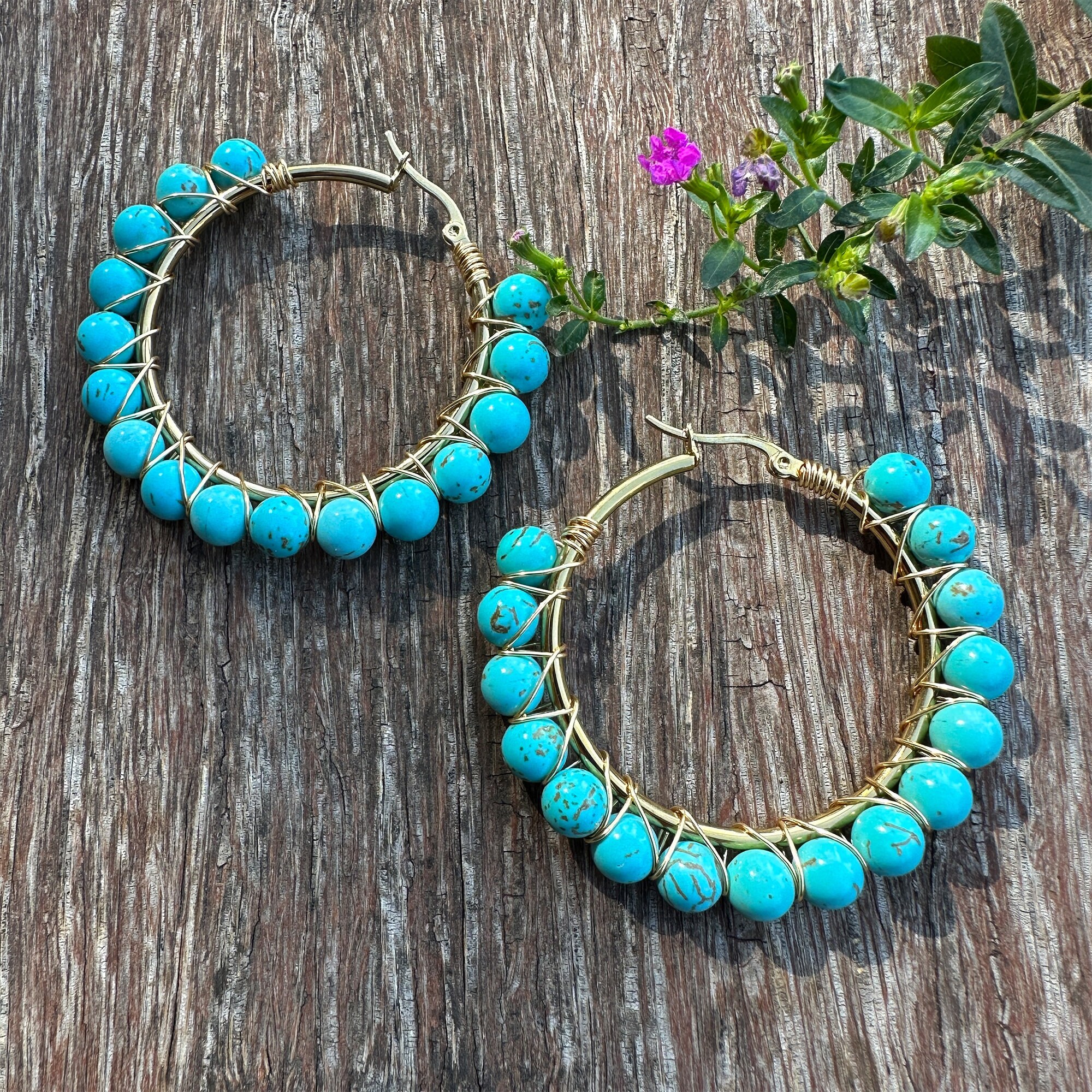 Boho Elegant Vintage Large Turquoise Metal Drop Earrings - Perfect For Weddings, Engagements, And Special Gifts