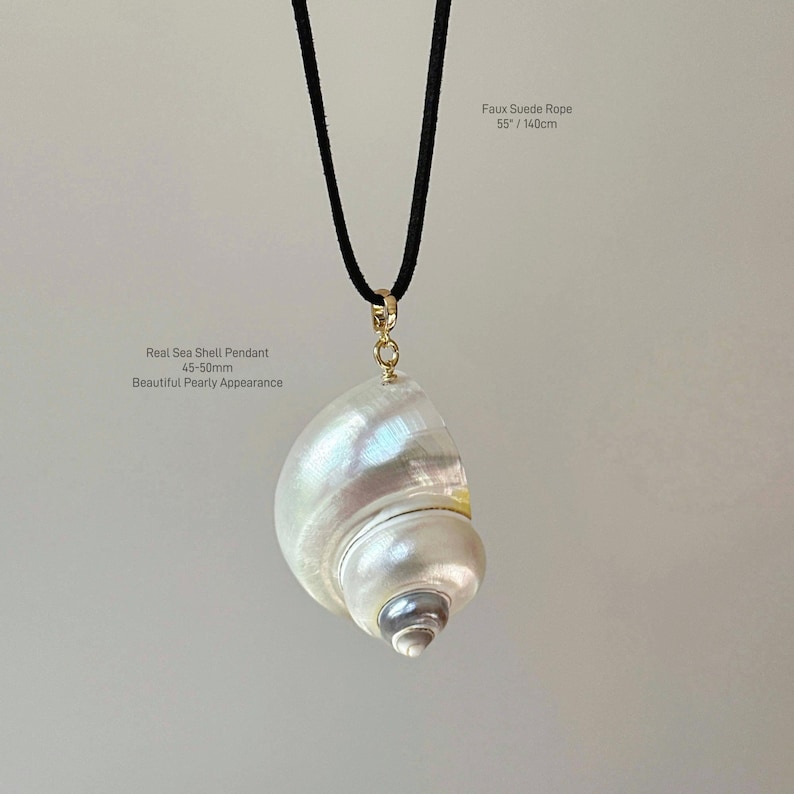 Shell Chandelie Rwith Rope Multi Way Real Shell Necklace, Natural Sea Shell Choker, Adjustable ...