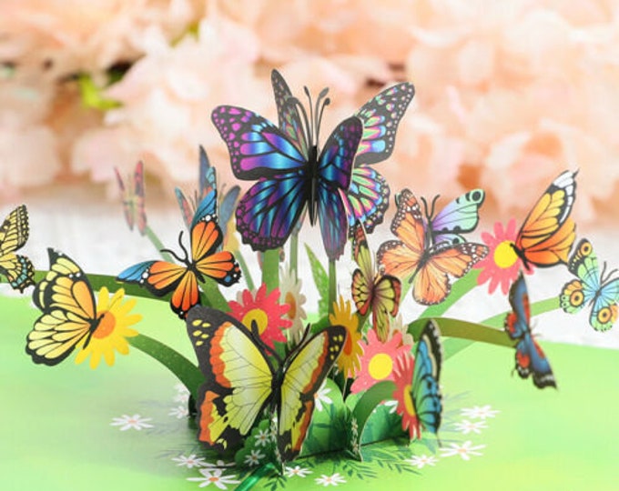 Butterfly 3D Pop up Greeting Card for Birthday, Christmas, Valentine ...