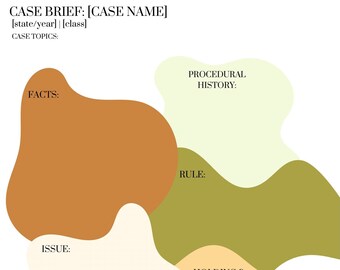 Case Brief Outline — standaardformulier
