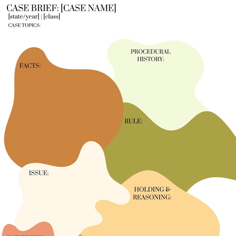 Law School Outline Template Etsy