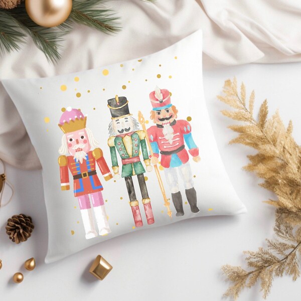 Nutcracker Gingham Decor Hook Pillow