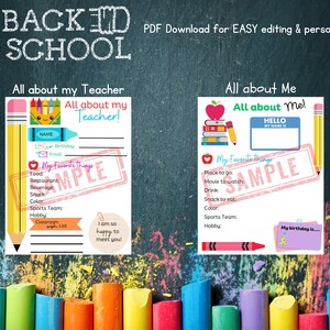 Meet my Teacher/Meet me - First day of school