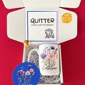 tasse drôle de retraite | je veux dire, bonne retraite | de retraite d'un collègue de travail | carte postale pour collègue | collègue qui part