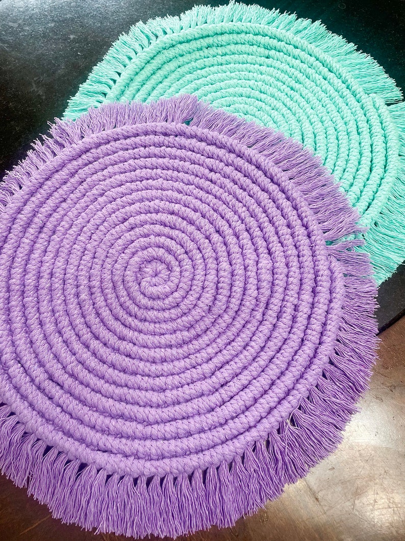 13 Round Macrame Table Placemat Etsy