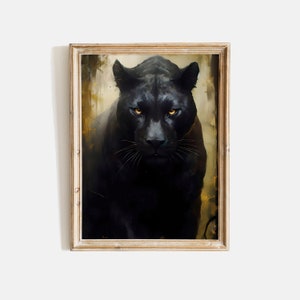 Arte de la pared de la pantera negra, decoración de la pared de la pantera, cartel de la pantera negra, pintura de la pantera, decoración de la vida silvestre, fotografía de la vida silvestre, regalo del amante de los animales