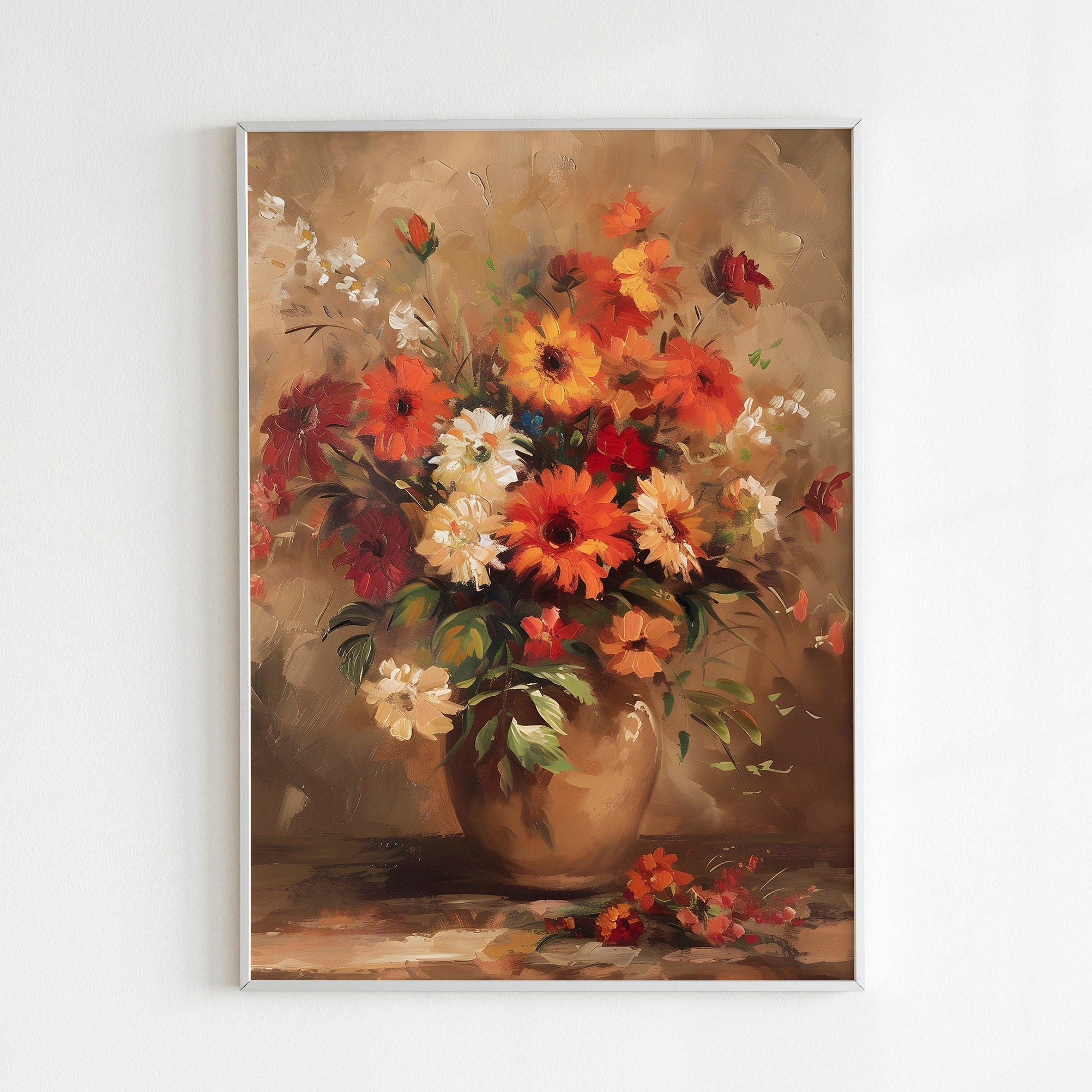 Superbe Tapisserie Murale Vintage Jacquard Floral 45x30 - Déco Rétro Pour Salon