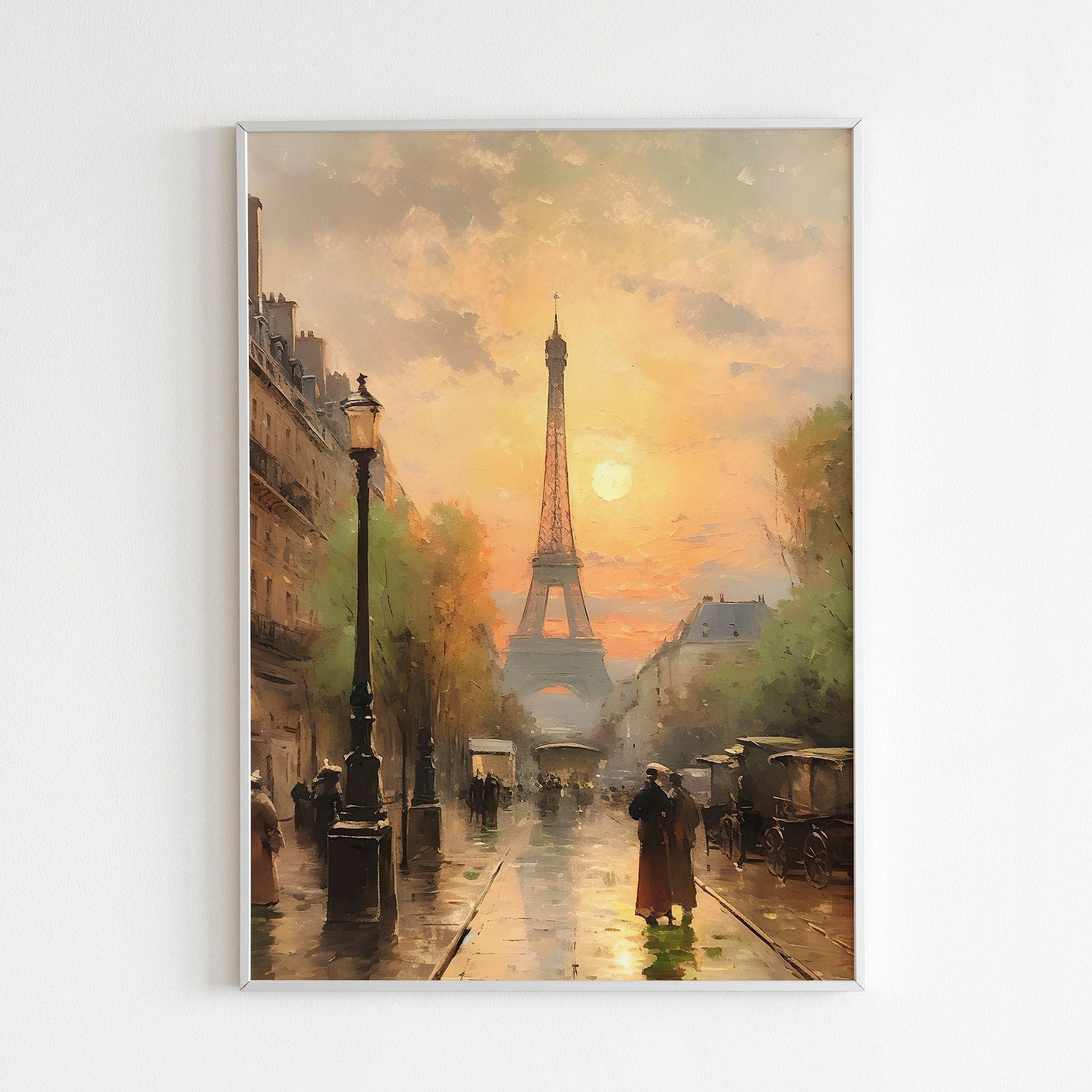 油絵 フランスの街並み ヴィンテージ 希少！！】 フランスの街並風景 絵画 油彩画 パスカル（フランス