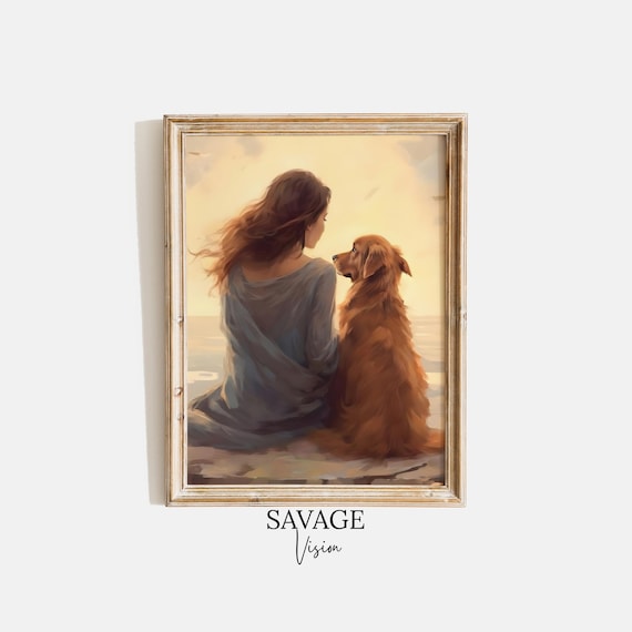 Cornice per foto a forma di cane Golden Retriever con fiori da 10 x 15