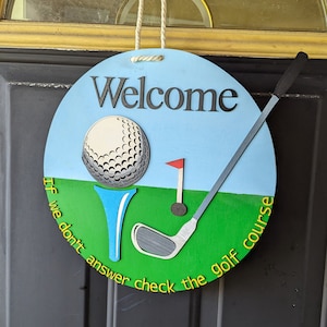 Golf Door Sign