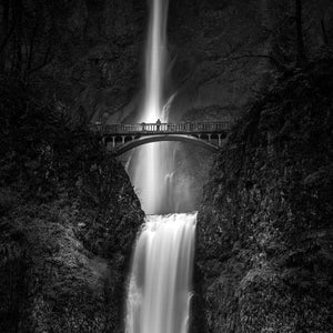 Multnomah Falls in Black and White