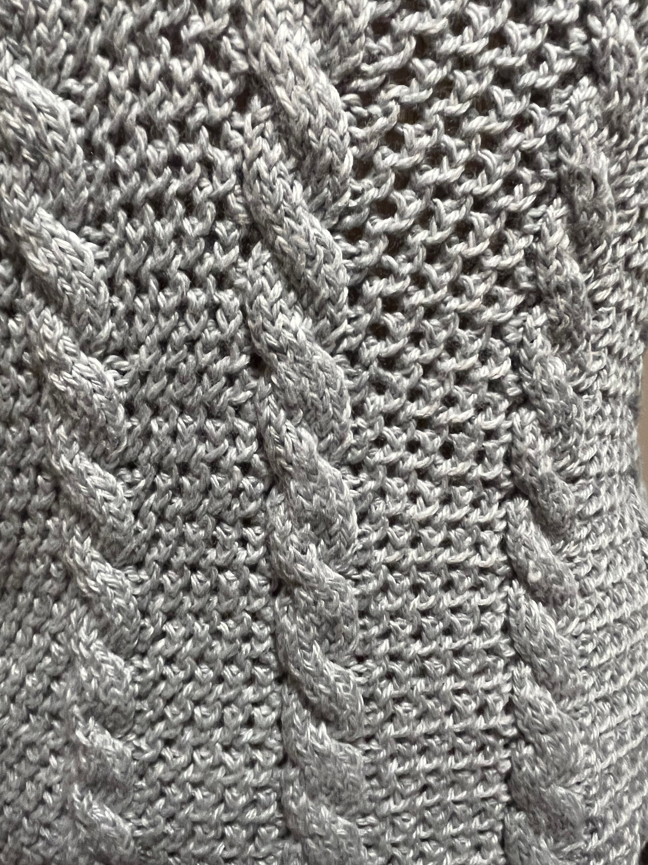 Cable Knit Vneck Sweater Made of Acrylic, Very Soft and Comfortable