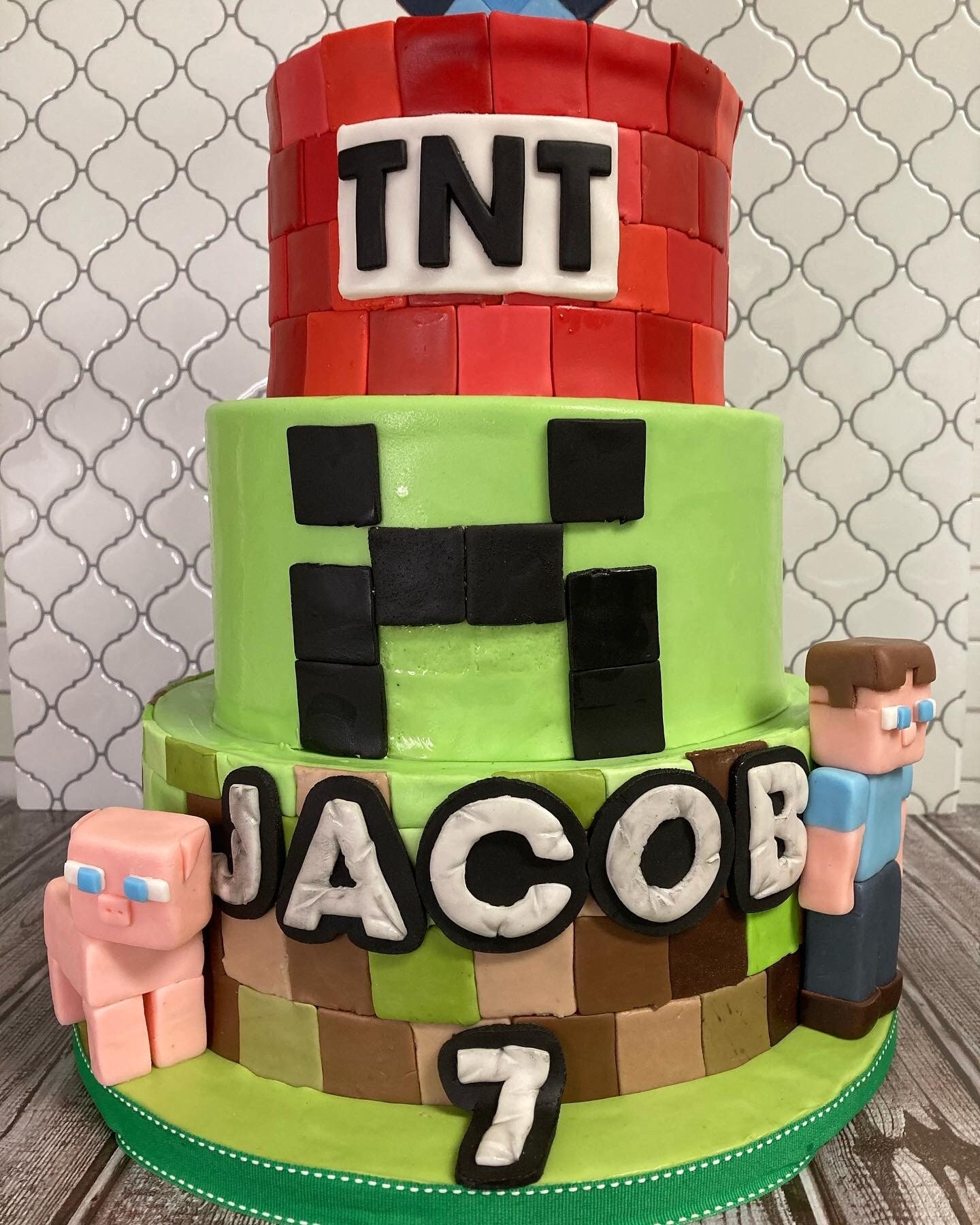 Minecraft Creeper Cake  Tejals Kitchen