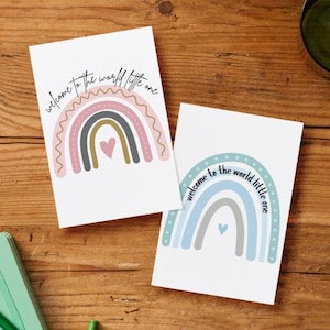 Carte pour baby shower, arc-en-ciel 4 x 6