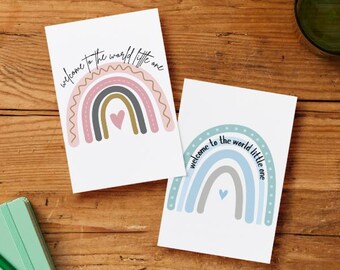 Baby Shower Card, Rainbow 4x6