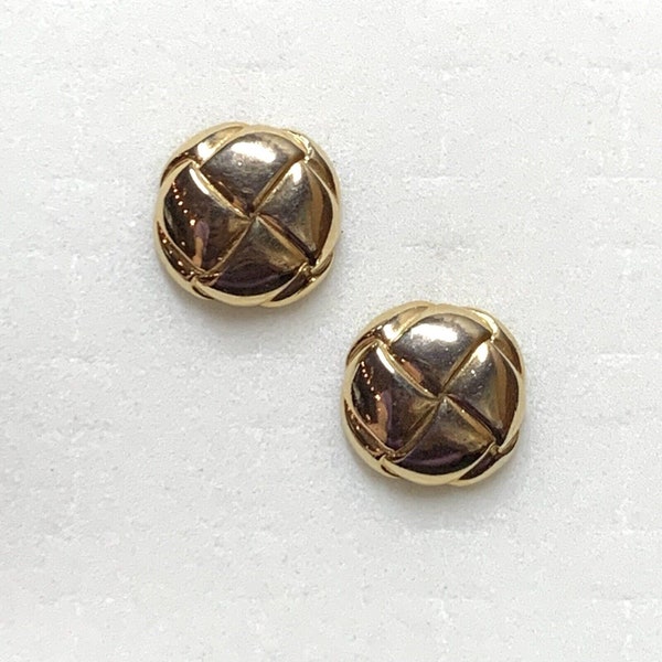 Vintage Statement Earrings Gold Tone Retro 80s Fashion Chunky Costume Jewelry for Pierced Ears Bold and Flashy Style