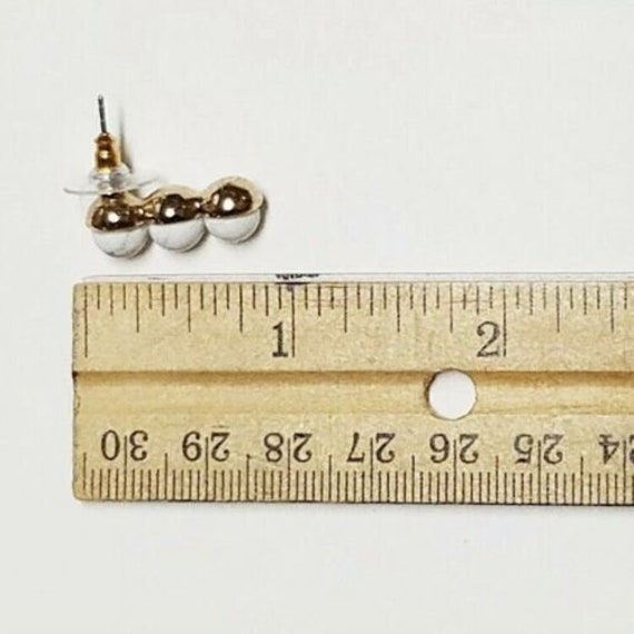 Vintage Choker 2 Necklace Earring Set White Marbl… - image 6