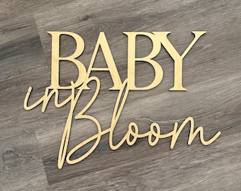 Baby In Bloom Babyparty-Dekoration Aus Holz – DIY-Wanddekoration Für Geschlechtsoffenbarung, Fotohintergrund & Kinderzimmer