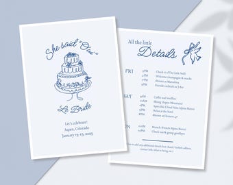 French Bachelorette Itinerary & Invite: Parisian Theme, Editable Template (Digital Download)