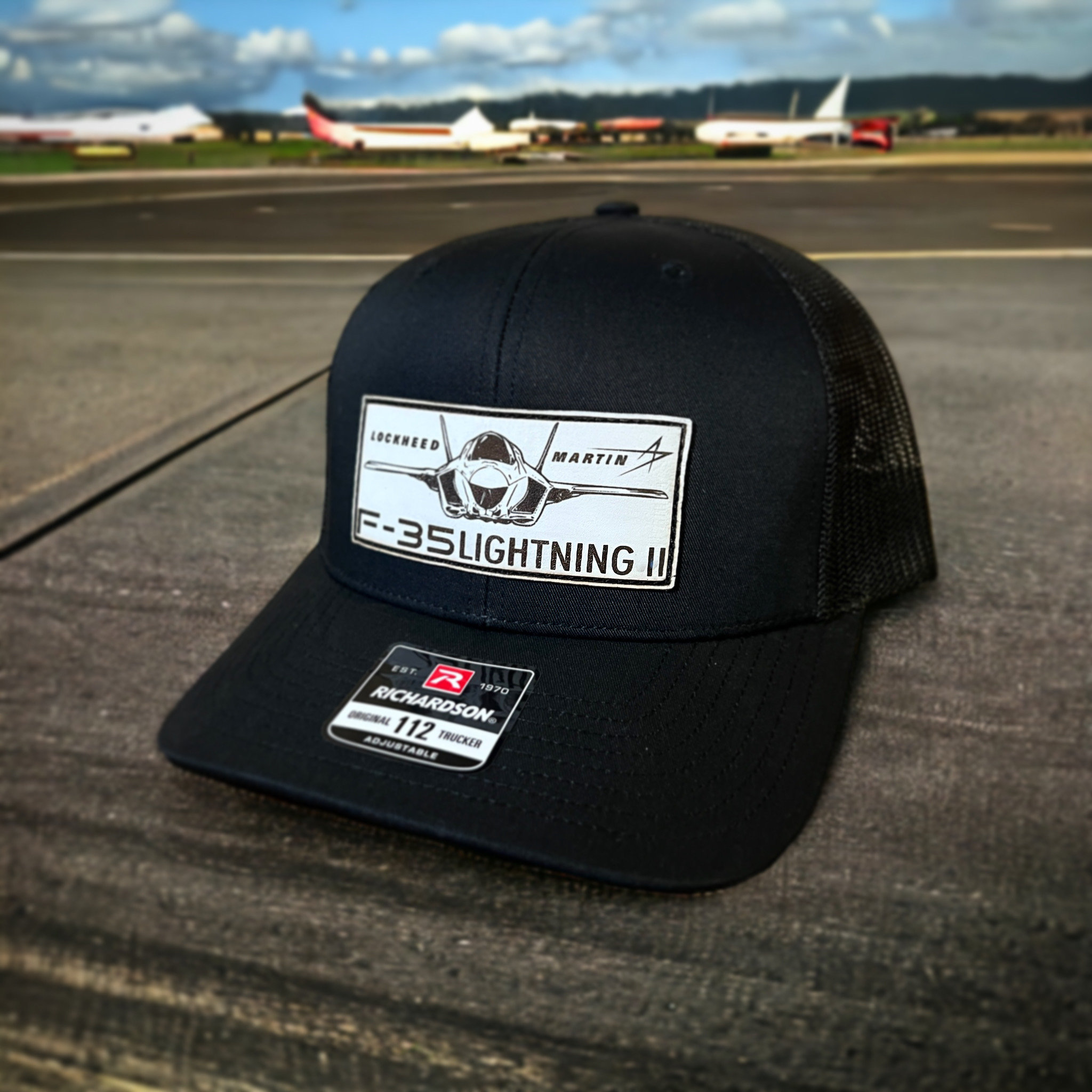 F-35 Lockheed Martin Blitz II Patch Lederhut