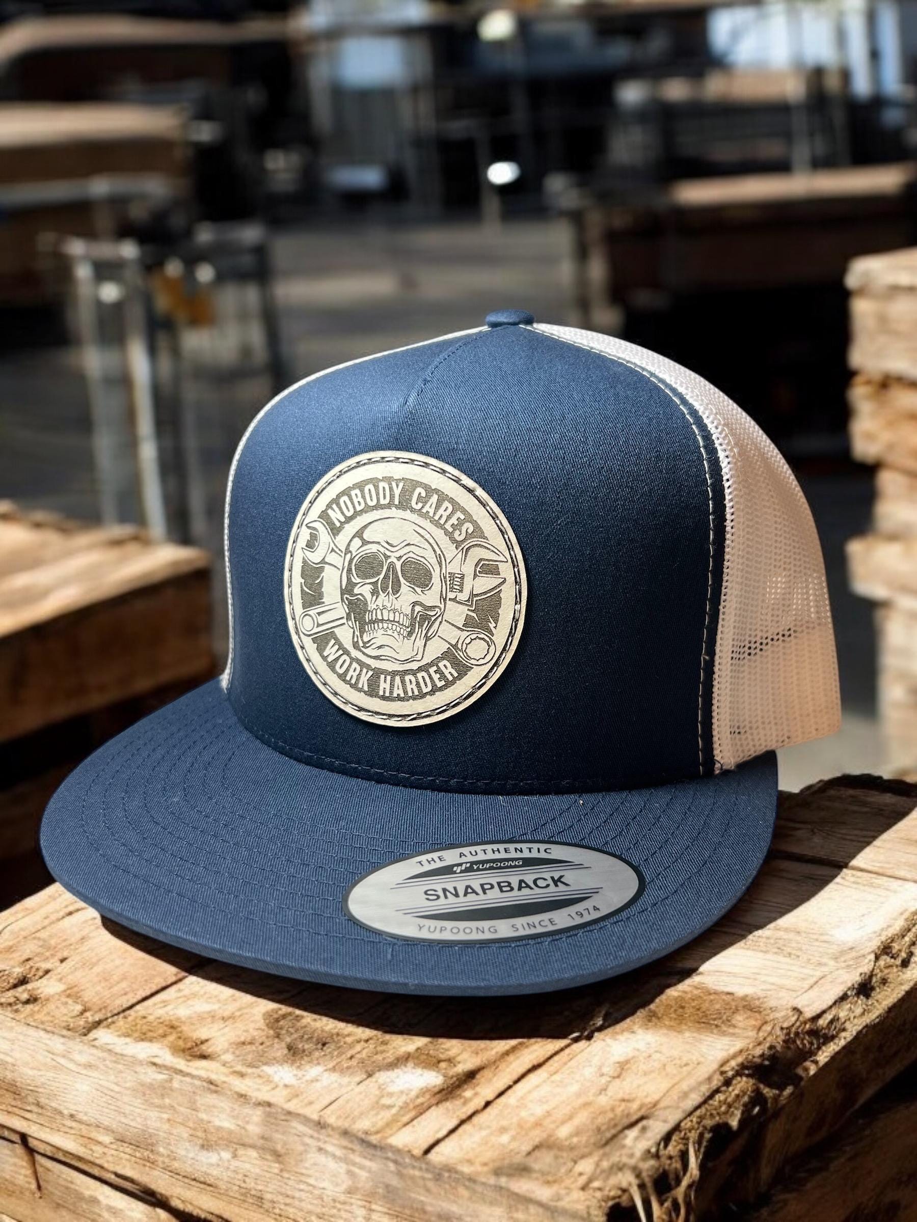 Nobody Cares, Work Harder Leather Patch Hat