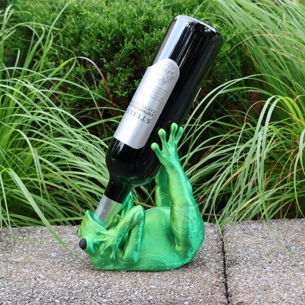 Frog Wine Bottle Holder Decor -  Bottle holder Display - 3d printed frog - Home Decor Gift Idea