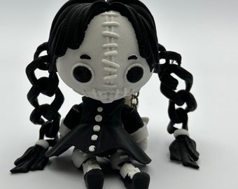 Creepy Doll - 3D print articulated Creepy Doll - Creepy Cute Art - Goth Decor - Gothic Home Decor-2 Color - Painted