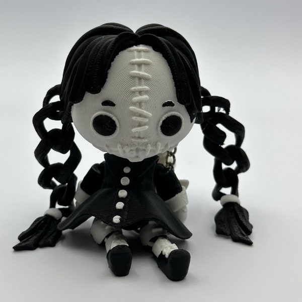 Creepy Doll - 3D print articulated Creepy Doll - Creepy Cute Art - Goth Decor - Gothic Home Decor-2 Color - Painted