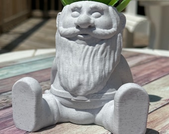 Gnome Succulent Planter: Whimsical Home Decor, Cactus Pot