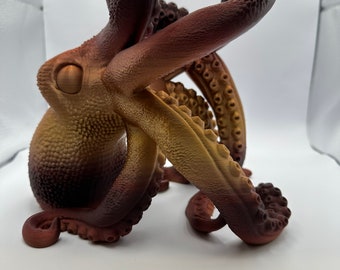 Octopus Wine Bottle Holder Decor -  Bottle holder Display - 3d printed Octopus with multi color - Home Decor Gift Idea Red/Black