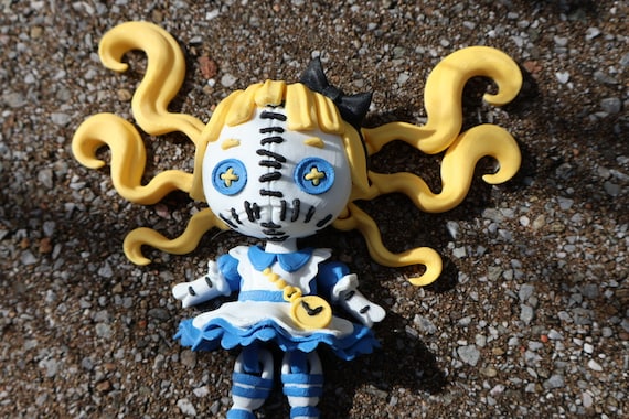 Alice in Wonderland Creepy Doll: 3D Print Articulated Goth Decor