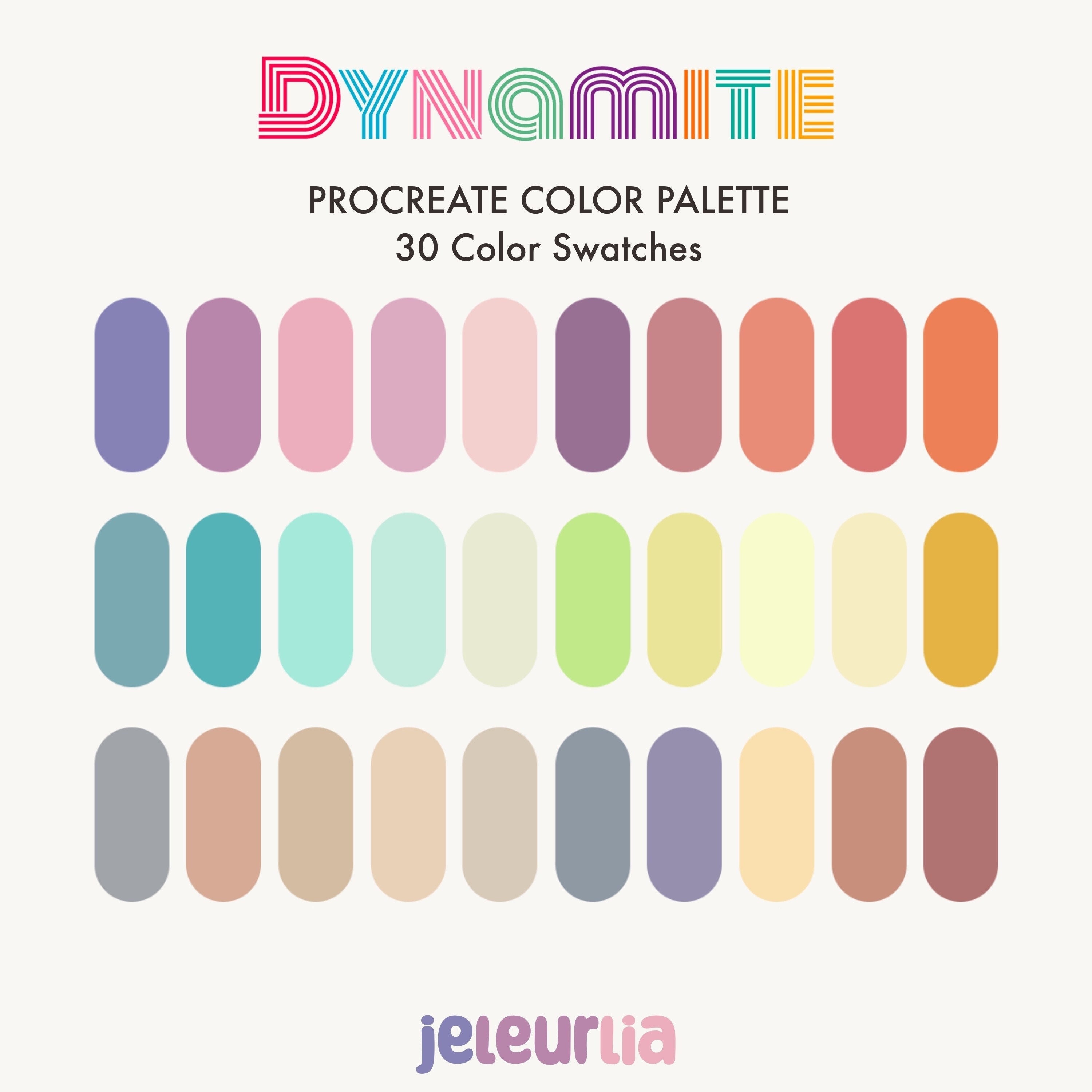 BTS DYNAMITE Color Palette Kpop Color Swatches Instant - Etsy
