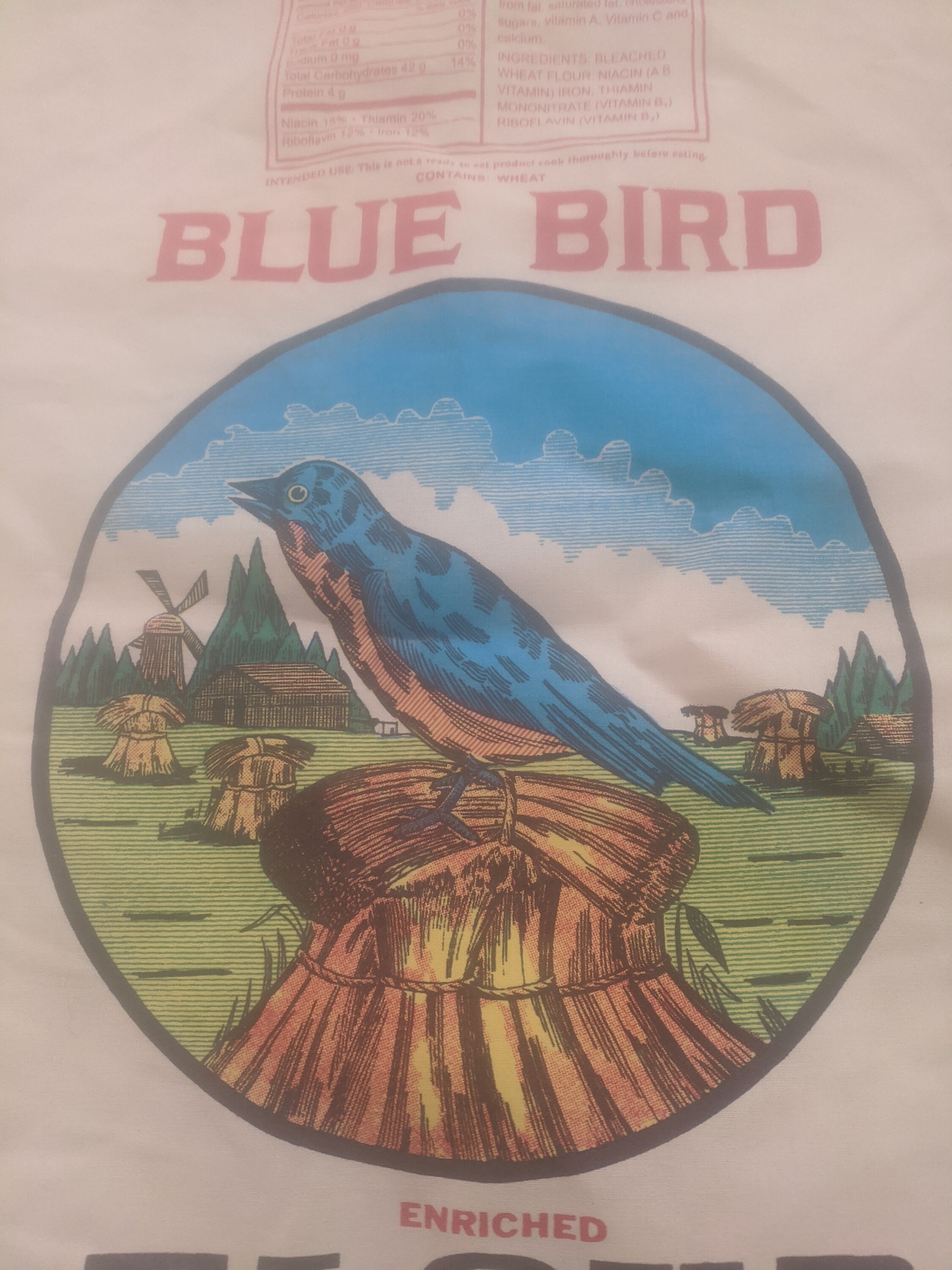 3 Used Blue Bird Flour Sack 20 Etsy
